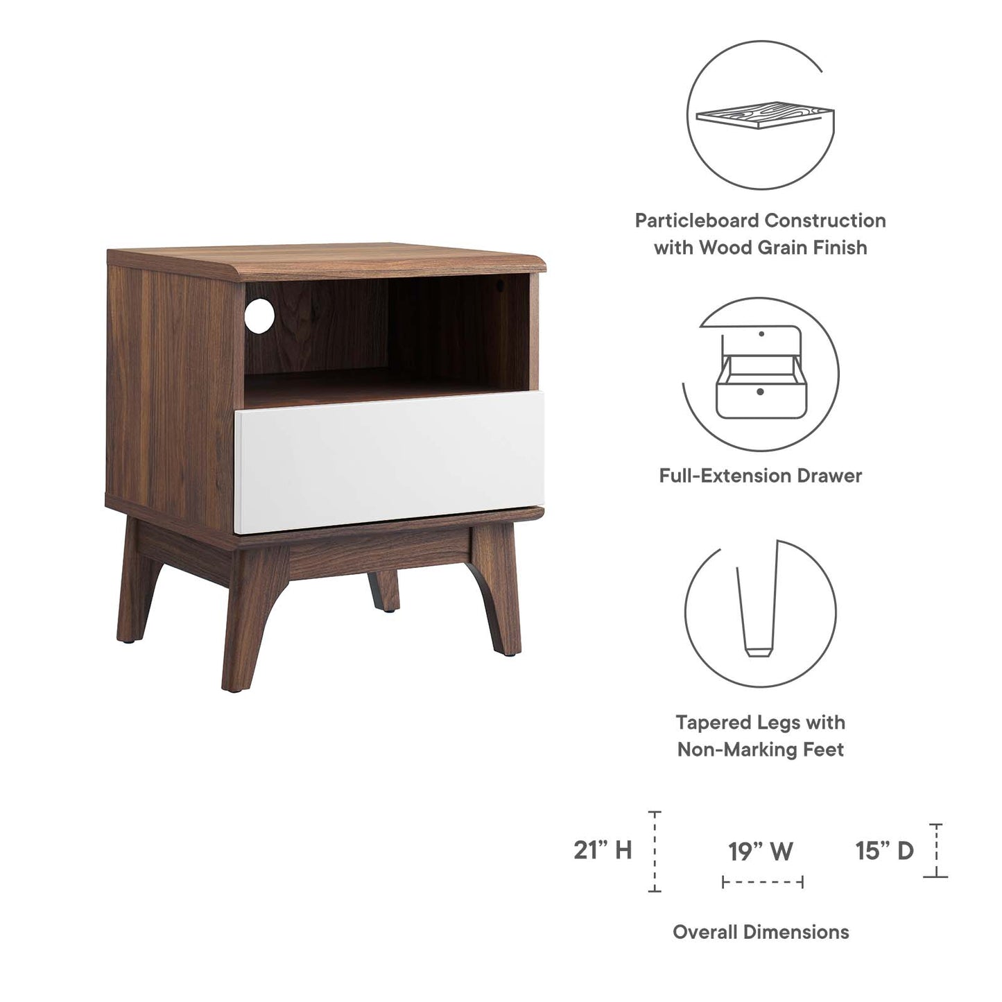 Envision Nightstand By Modway - MOD-7068 | Nightstands | Modishstore - 5