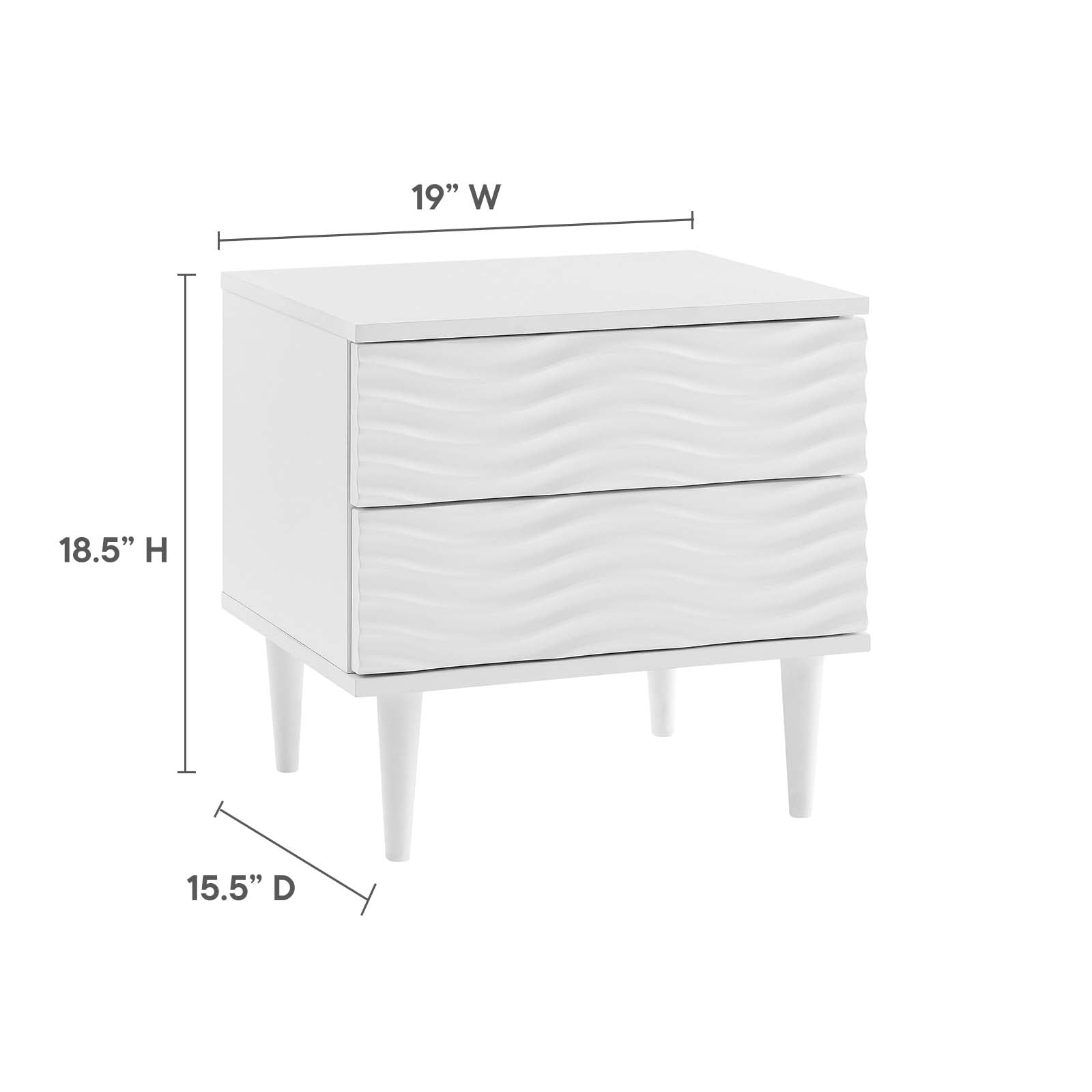 Wavelet 2-Drawer Nightstand By Modway - MOD-7079 | Nightstands | Modishstore - 7