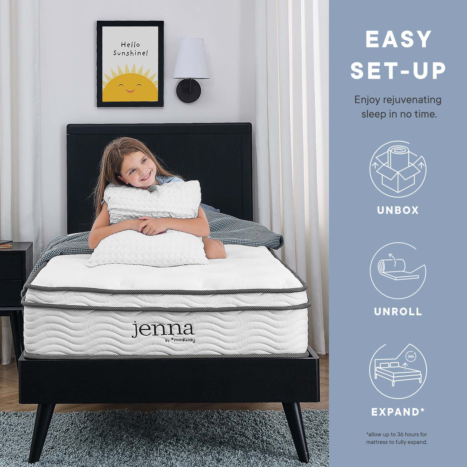 Jenna 12 Innerspring and Foam Twin Mattress By Modway MOD 7087 Modish Store