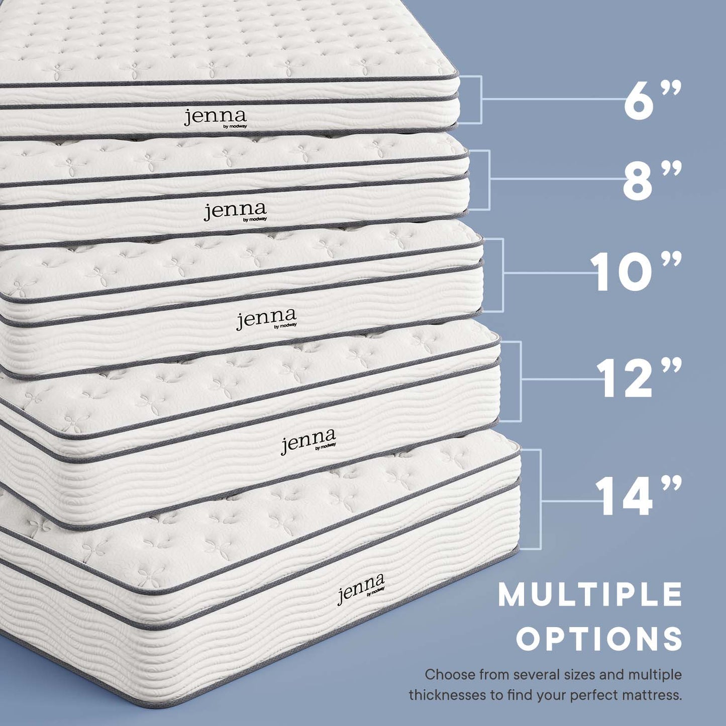 Jenna 12" Innerspring and Foam Queen Mattress By Modway - MOD-7089 | Mattresses | Modishstore - 9