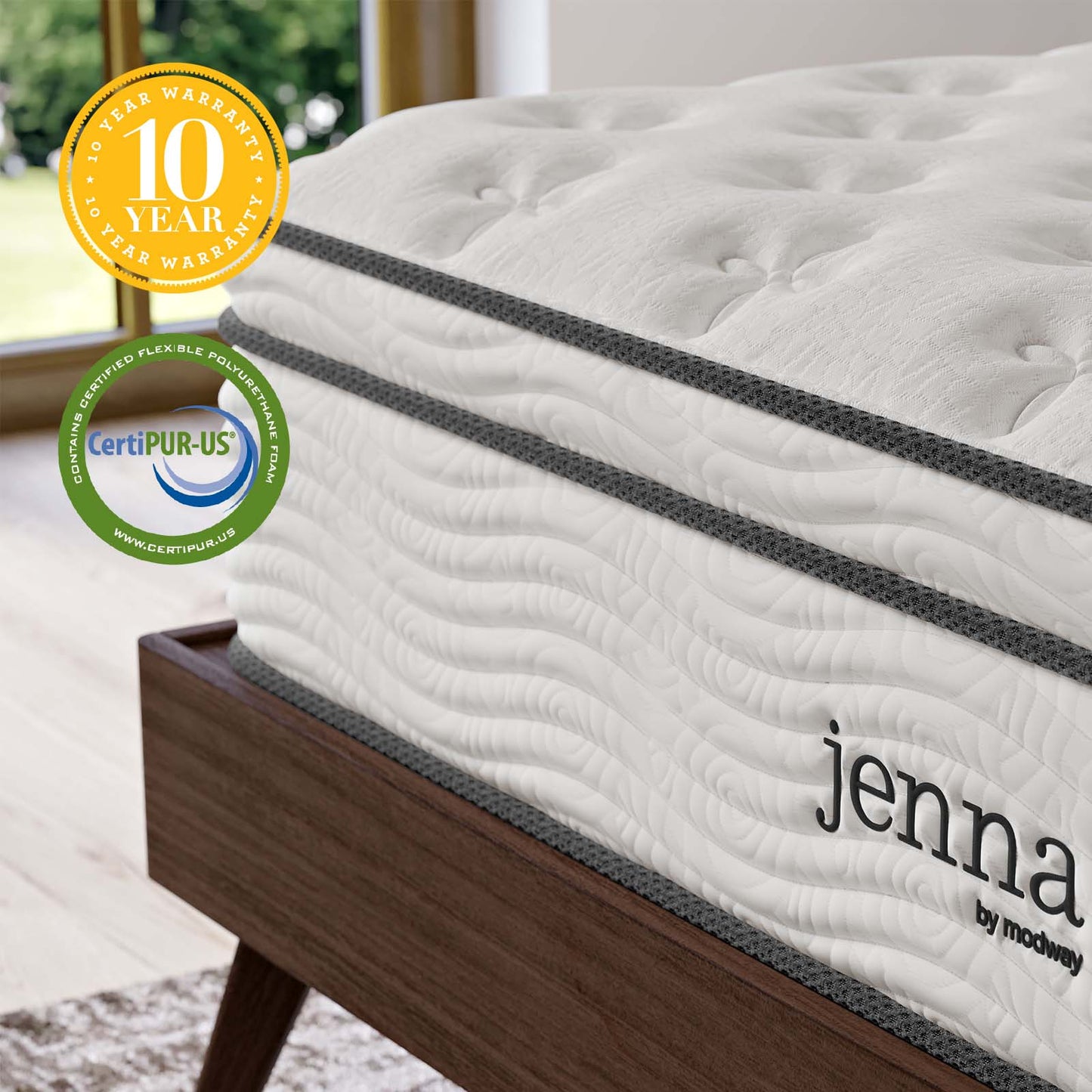 Jenna 12" Innerspring and Foam Queen Mattress By Modway - MOD-7089 | Mattresses | Modishstore - 14