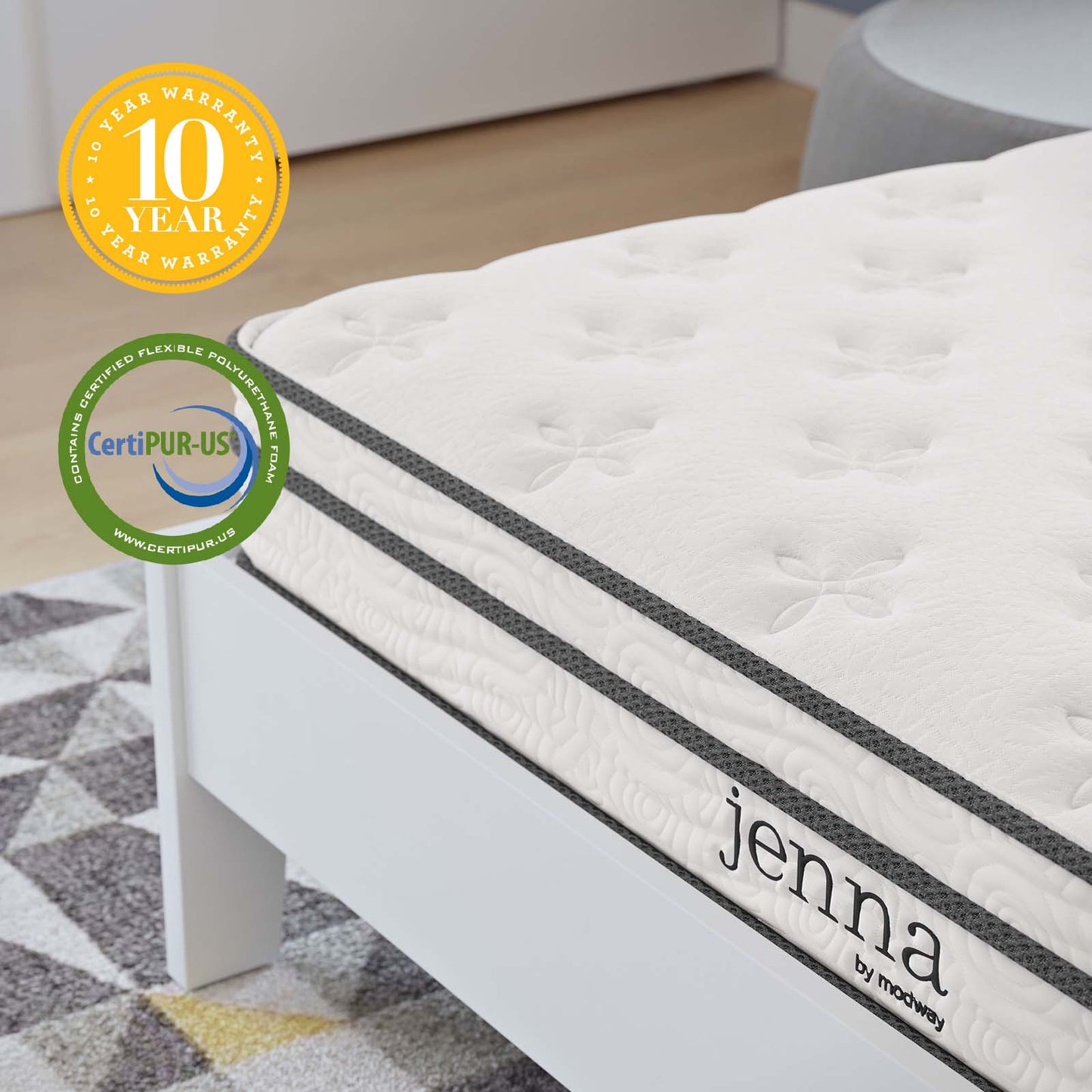 Jenna 6" Innerspring and Foam Full Mattress By Modway - MOD-7094 | Mattresses | Modishstore - 14