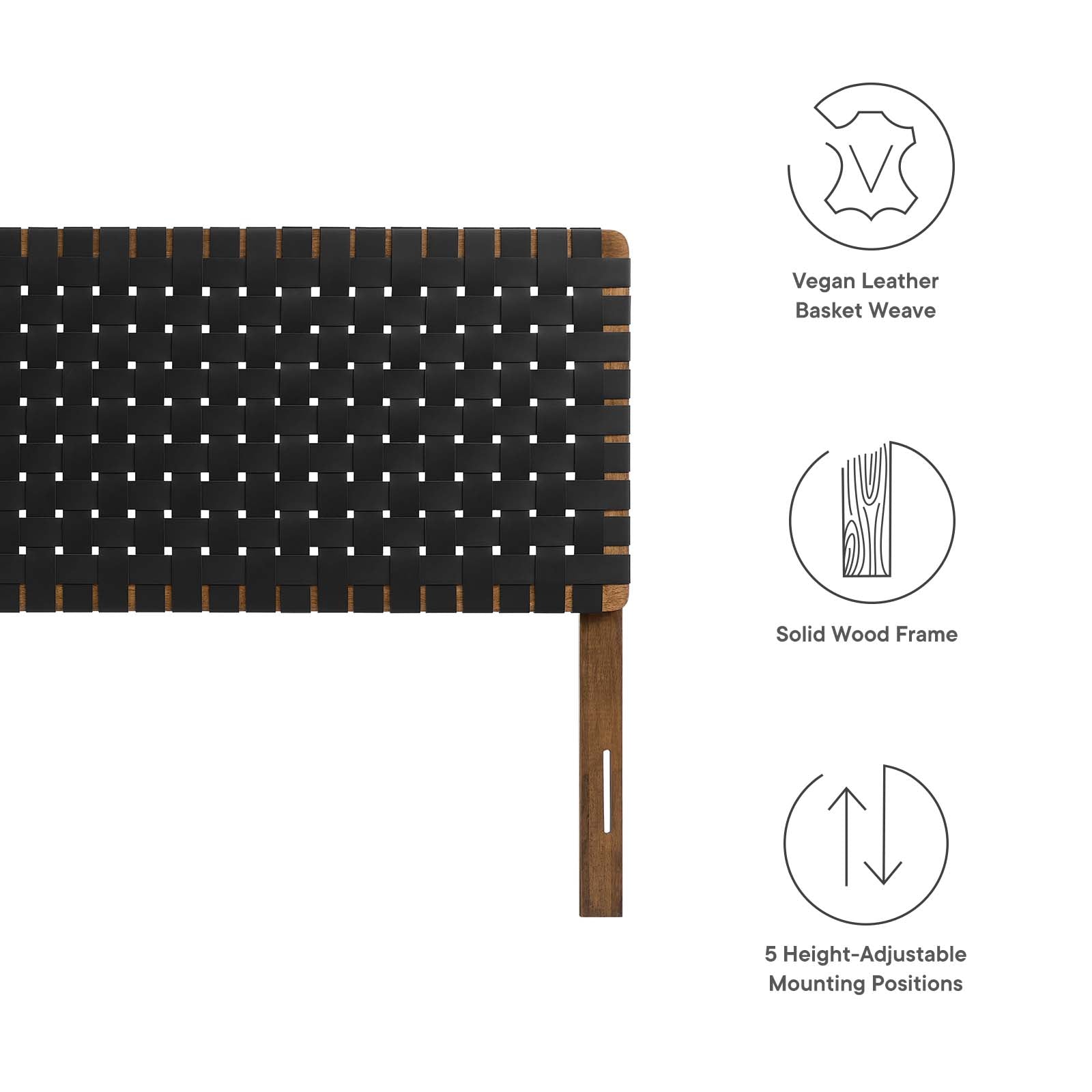 Sparta Weave King Vegan Leather Headboard By Modway - MOD-7127 | Headboards | Modishstore - 21