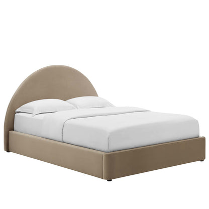 Resort Performance Velvet Arched Round Full Platform Bed By Modway - MOD-7131 | Beds | Modishstore - 9