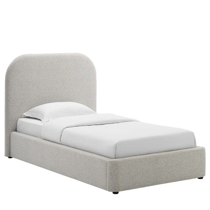 Keynote Upholstered Fabric Curved Twin Platform Bed By Modway - MOD-7136 | Beds | Modishstore - 9