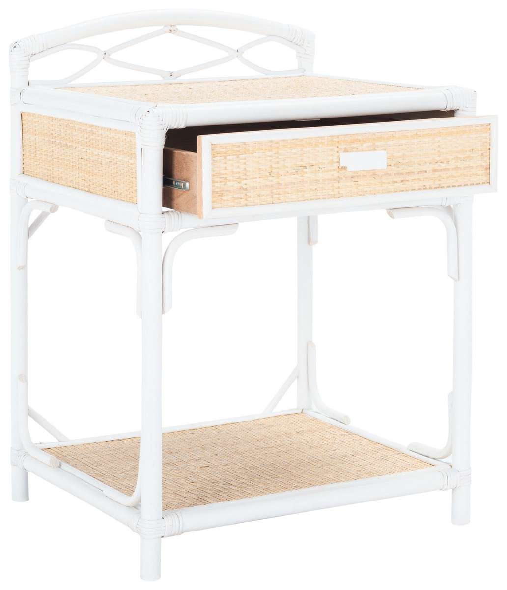 Safavieh Bea 1 Drawer 1 Shelf Nightstand - White | Nightstands | Modishstore - 3