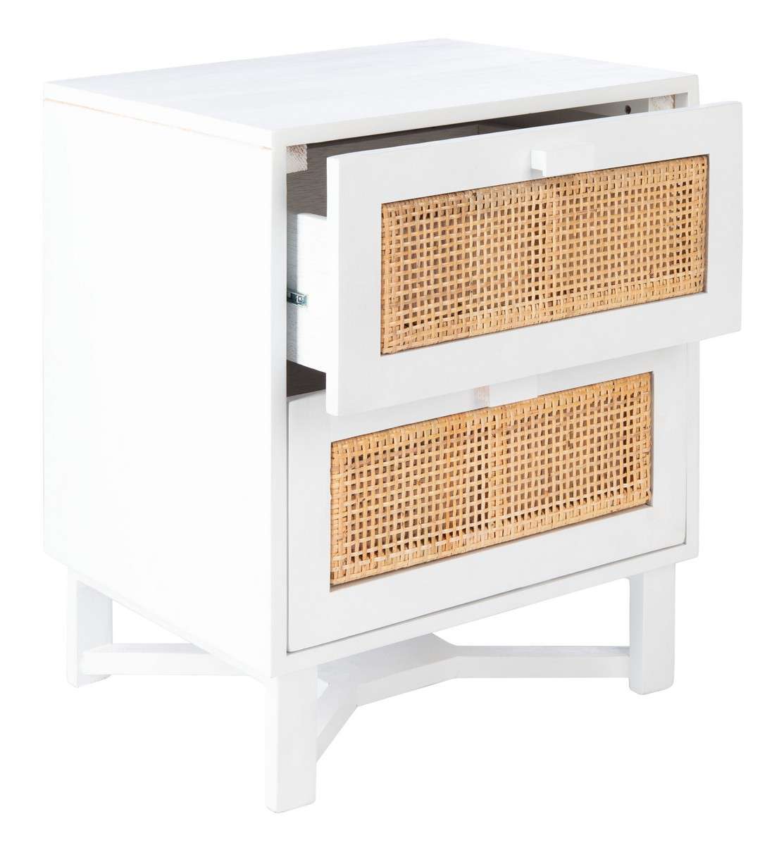 Safavieh Hedwig 2 Drawer Nightstand - White | Nightstands | Modishstore - 3