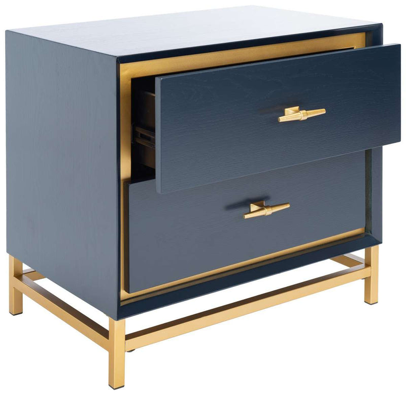 Safavieh Fenno 2 Drawer Nightstand - Teal | Nightstands | Modishstore