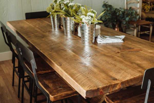 Napa East Mill and Foundry Solid Wood Dining Table in Early American Natural