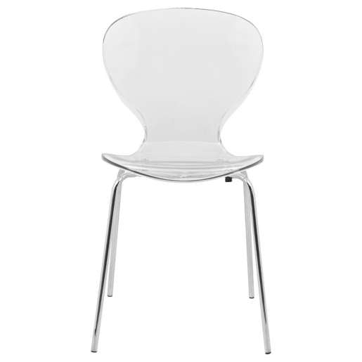 LeisureMod Modern Oyster Transparent Side Chair | Side Chairs | Modishstore - 6