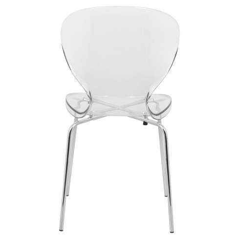 LeisureMod Modern Oyster Transparent Side Chair | Side Chairs | Modishstore - 5