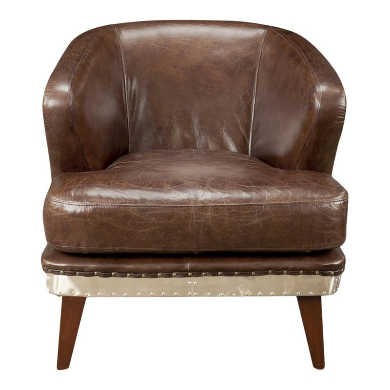 Preston Club Chair - Brown By Moe's Home Collection | Accent Chairs | Modishstore - 1