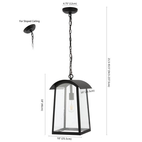 Safavieh Adalai Outdoor Pendant - Black | Pendant Lamps | Modishstore - 2