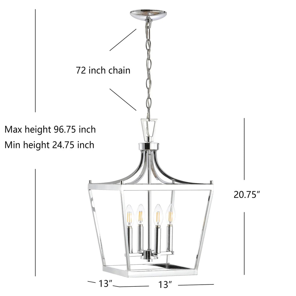 Safavieh Nichi 4Lt Pendant - Chrome | Pendant Lamps | Modishstore - 4