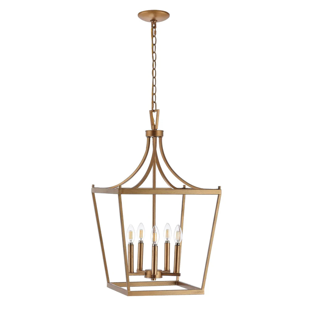 Safavieh Kenris 5Lt Pendant - Gold Painted | Pendant Lamps | Modishstore - 4