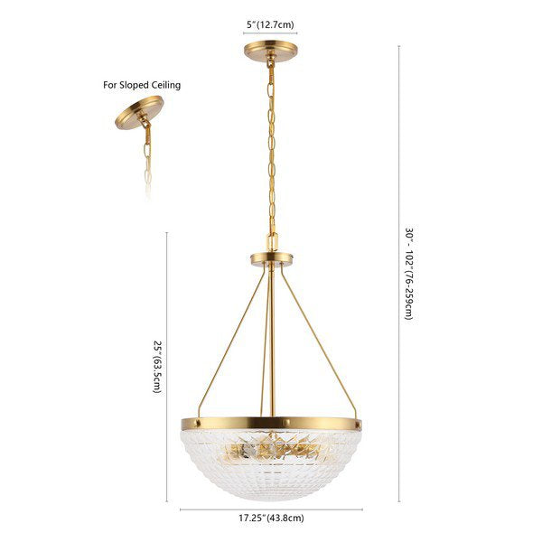 Safavieh Thorin Pendant - Brass Gold | Pendant Lamps | Modishstore - 3