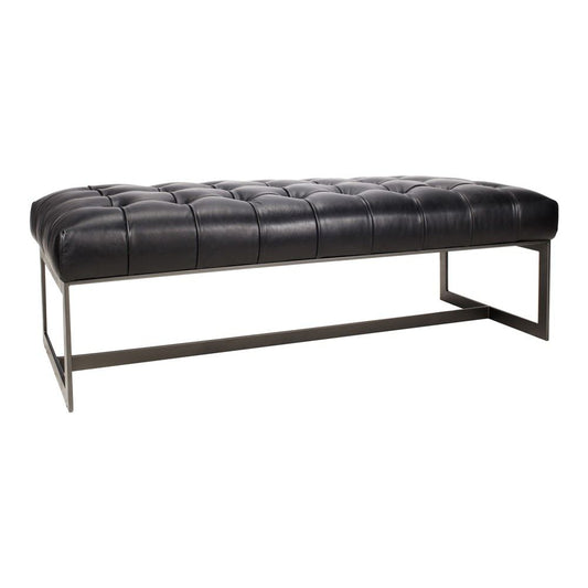 Wyatt Leather Bench By Moe's Home Collection | Benches | Modishstore - 1