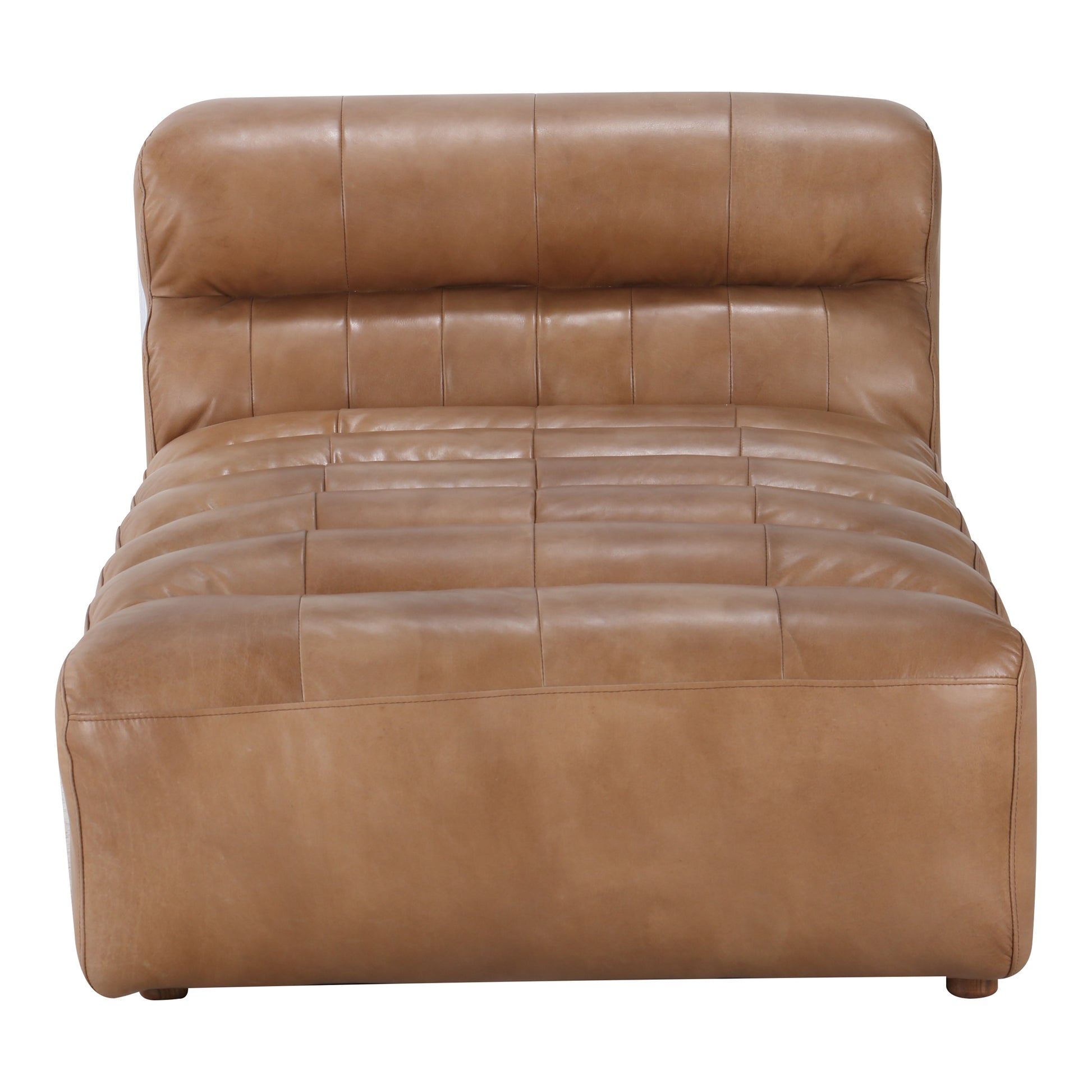 Ramsay Leather Chaise Tan By Moe's Home Collection | Lounge Chairs | Modishstore - 1