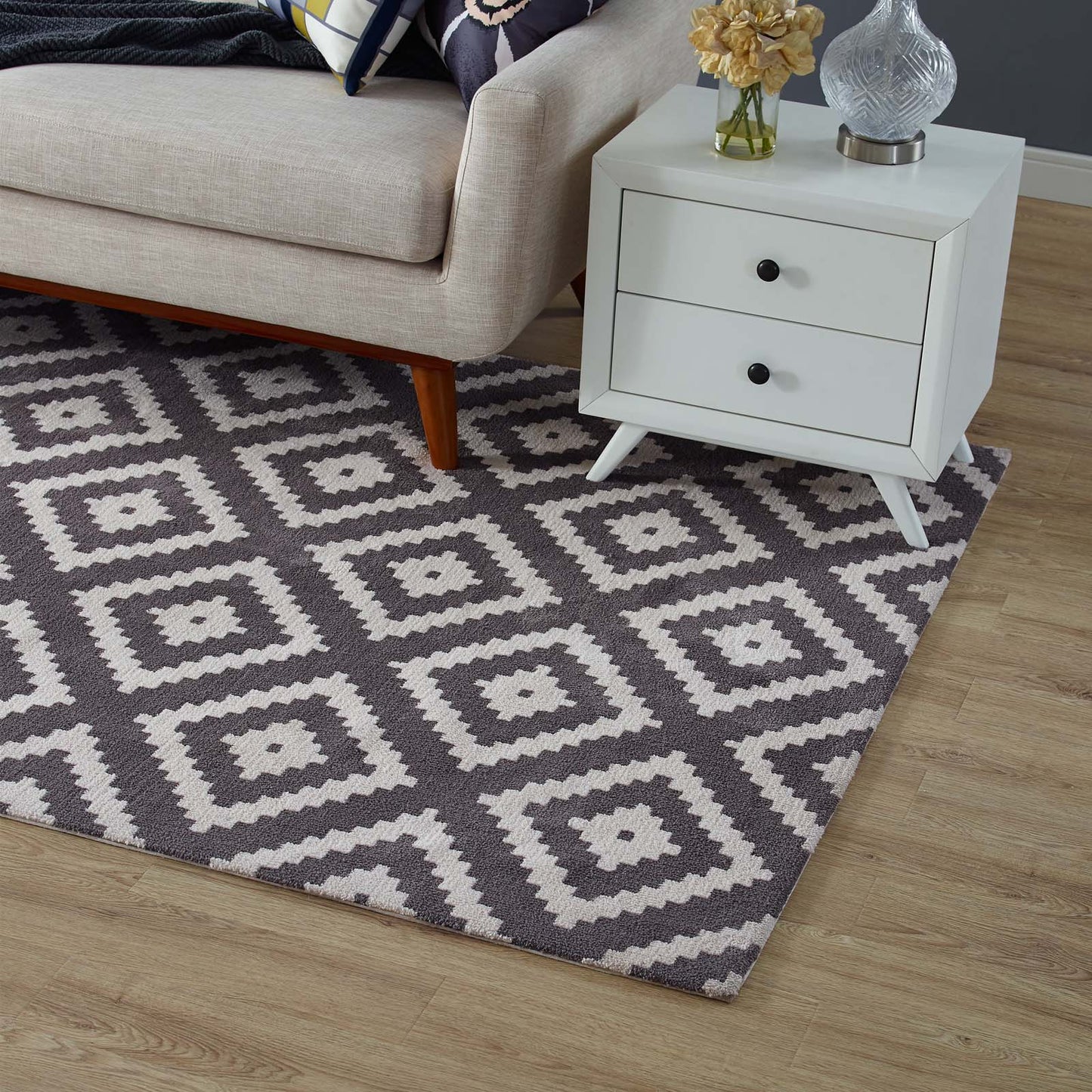 Modway Alika Abstract Diamond Trellis 5x8 Area Rug - R-1004E-58 | Modishstore - 2