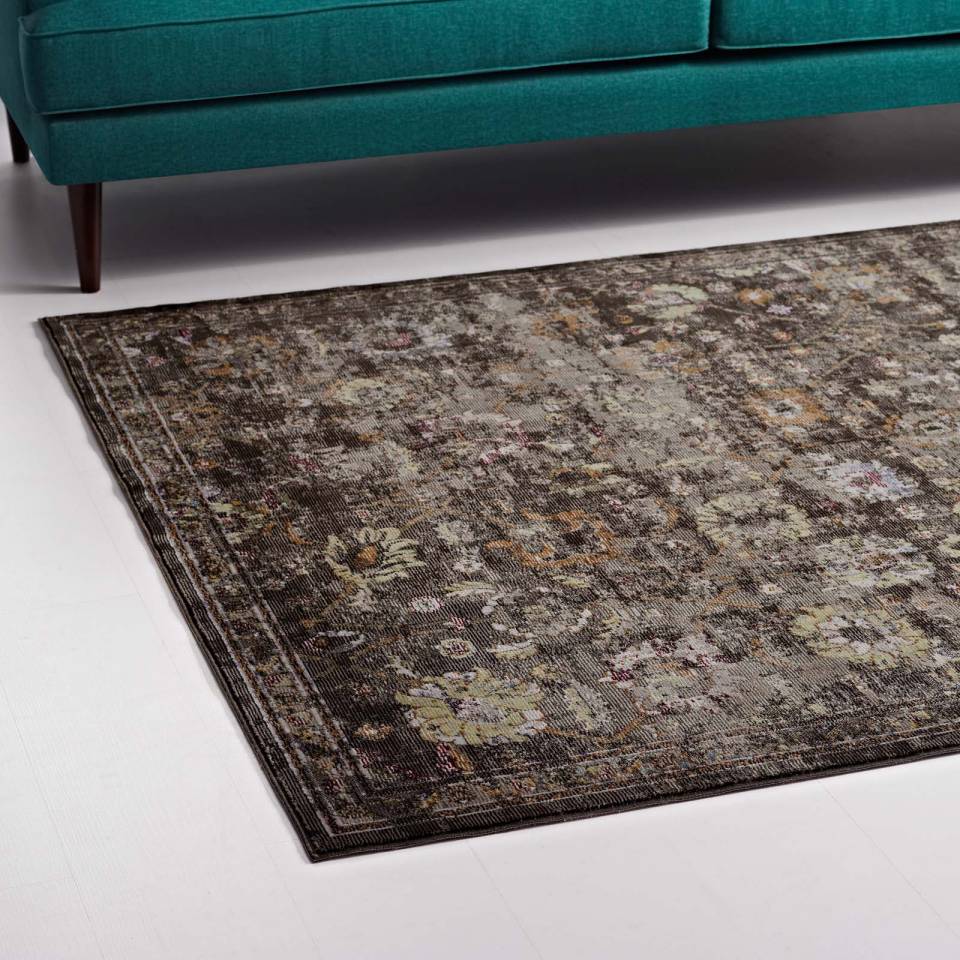 Modway Minu Distressed Floral Lattice 8x10 Area Rug - R-1091A-810 | Modishstore - 6