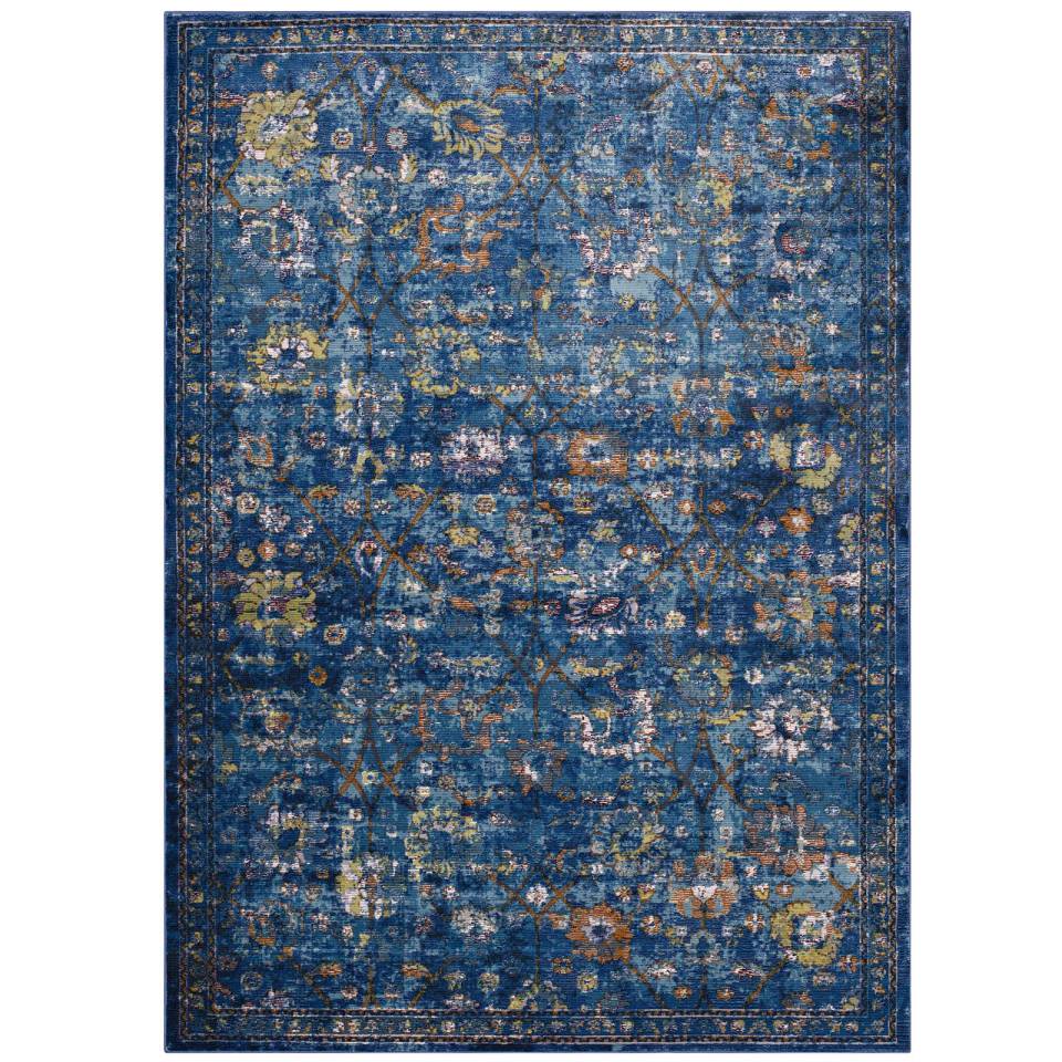 Modway Minu Distressed Floral Lattice 8x10 Area Rug - R-1091A-810 | Modishstore - 10