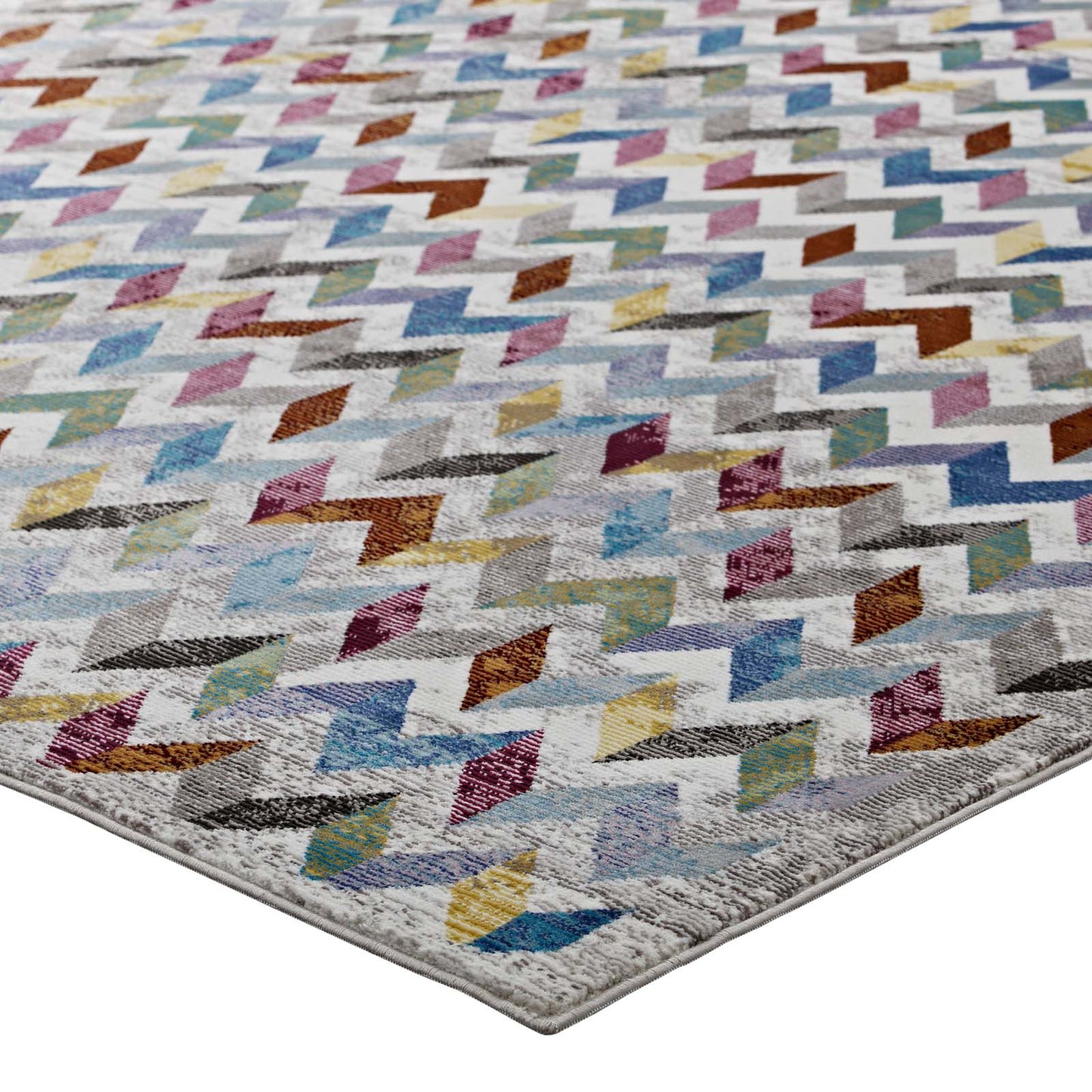 Modway Gemma Chevron Mosaic 4x6 Area Rug - R-1093-46 | Rugs | Modishstore - 3