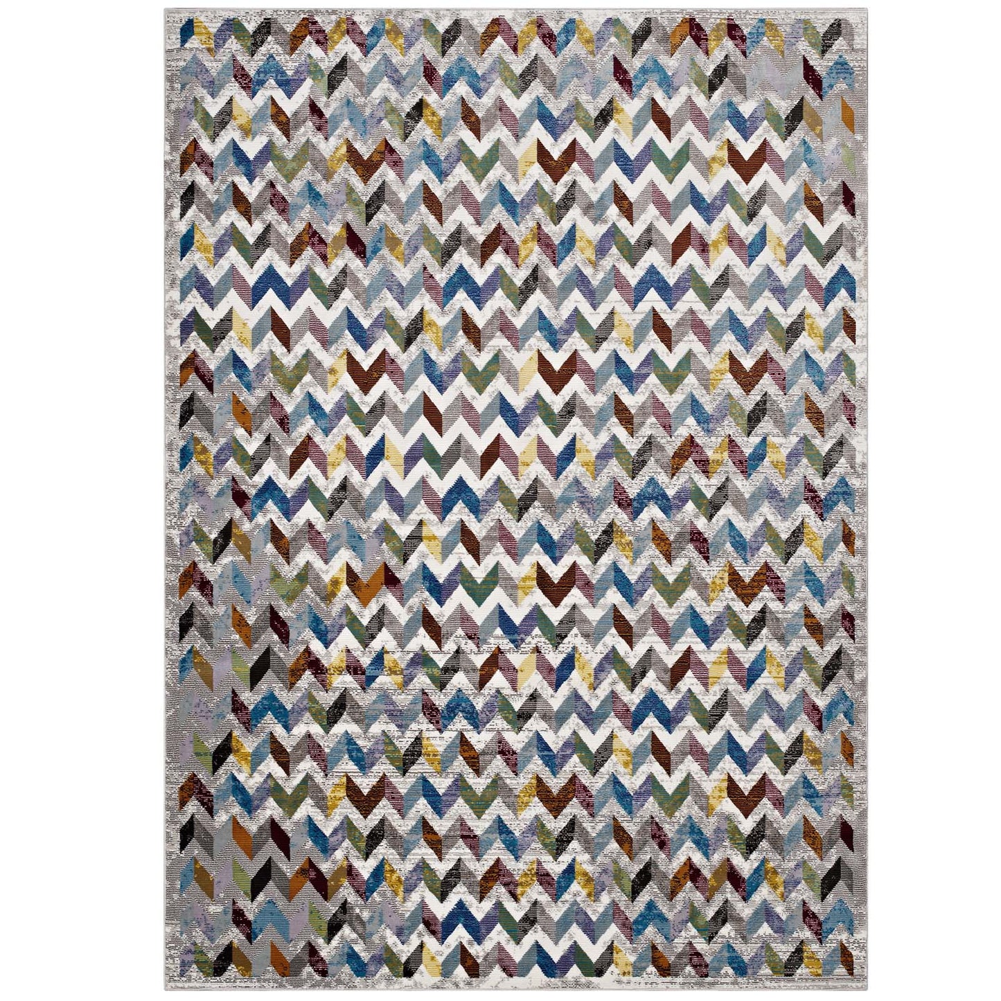 Modway Gemma Chevron Mosaic 5x8
 Area Rug - R-1093-58 | Rugs | Modishstore - 1