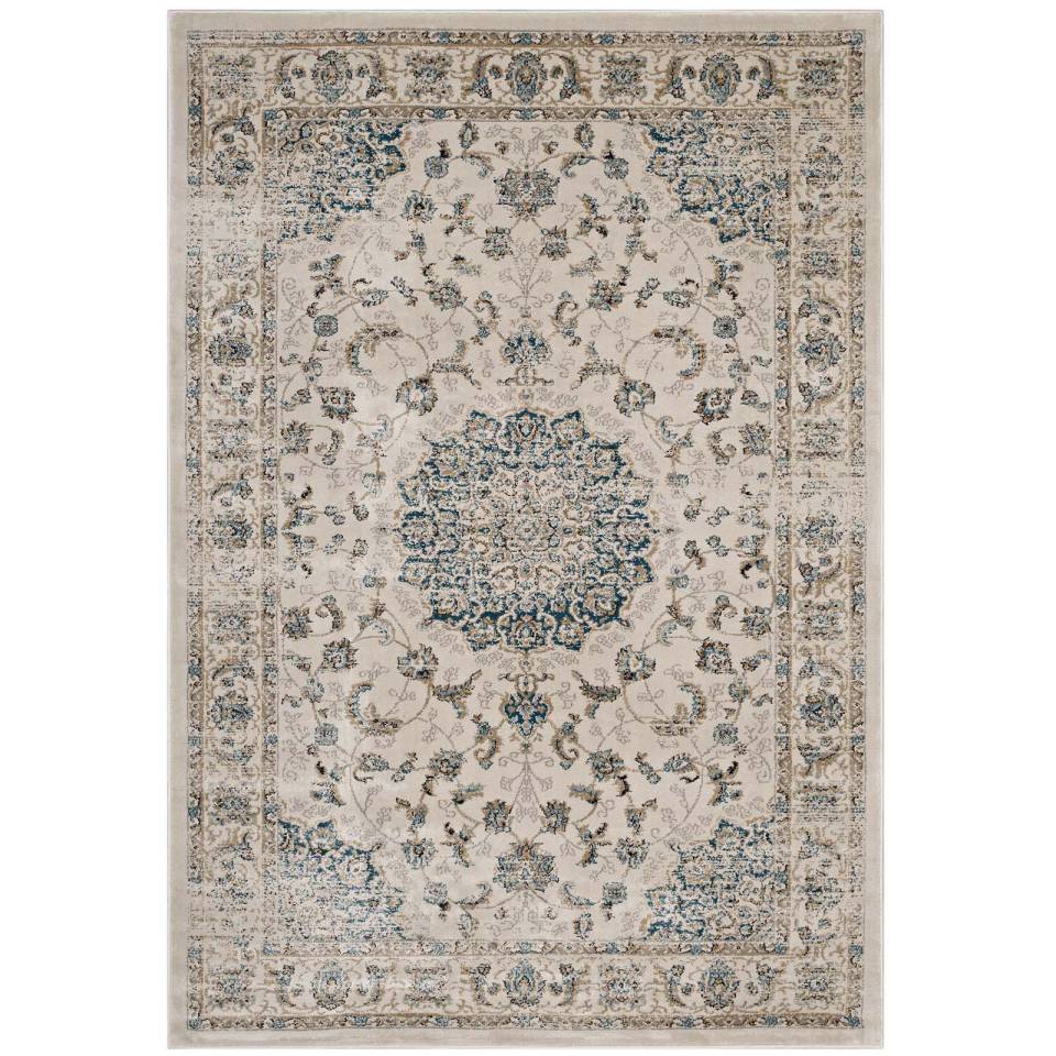 Modway Atara Distressed Vintage Persian Medallion 5x8 Area Rug - R-1102-58 | Rugs | Modishstore - 2