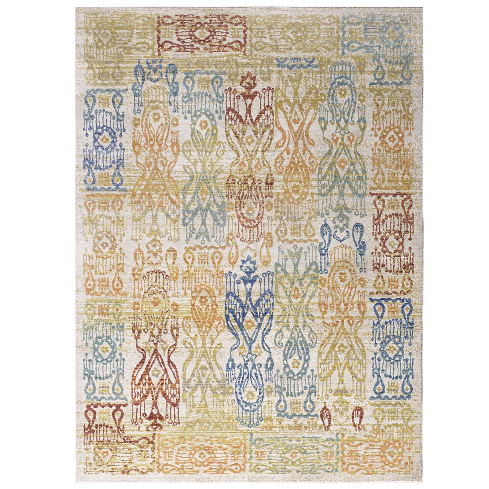 Modway Solimar Distressed Southwestern Aztec 4x6 Area Rug - R-1119-46 | Rugs | Modishstore - 1