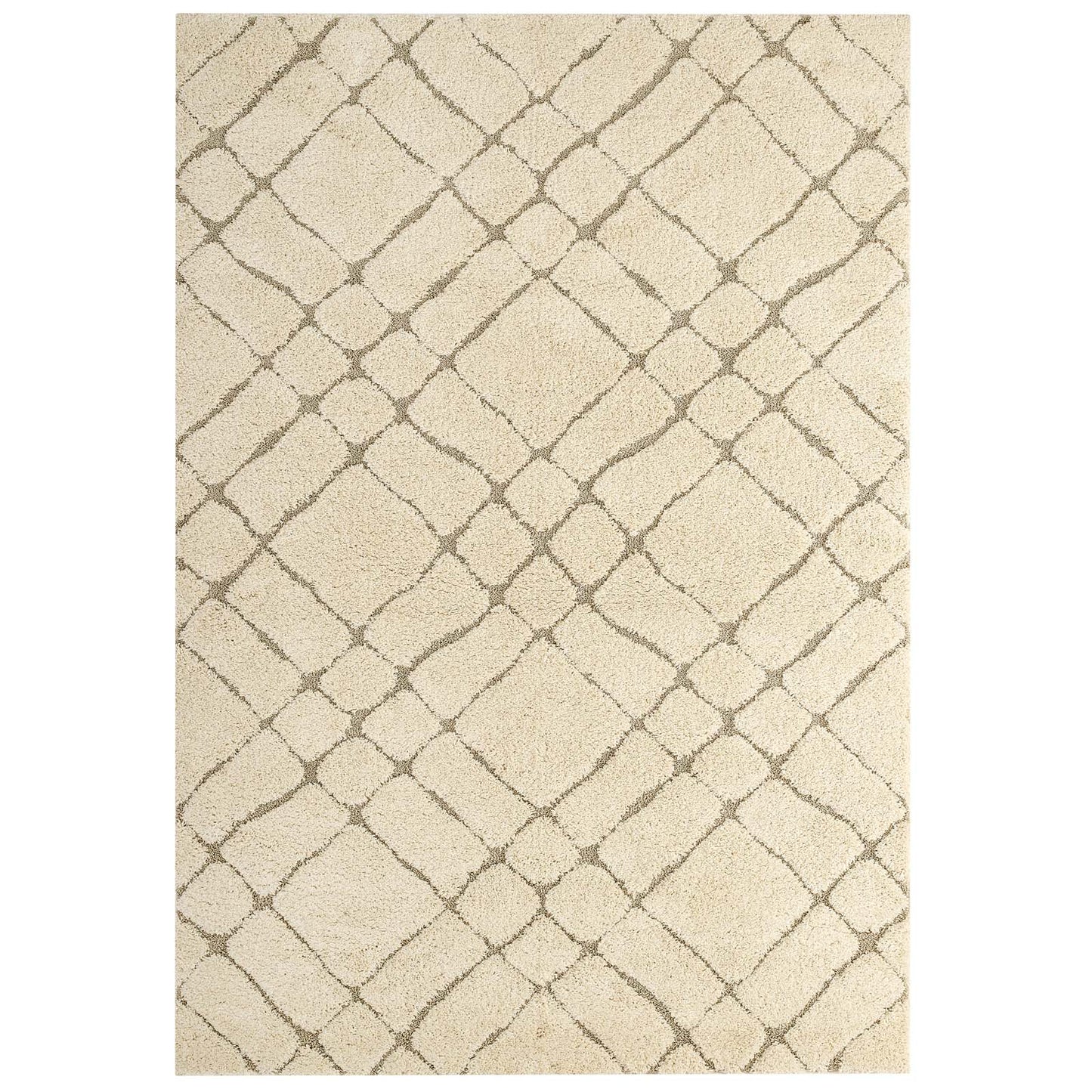 Modway Jubilant Verona Abstract Geometric 5x8 Shag Area Rug - R-1149-58 | Rugs | Modishstore - 1