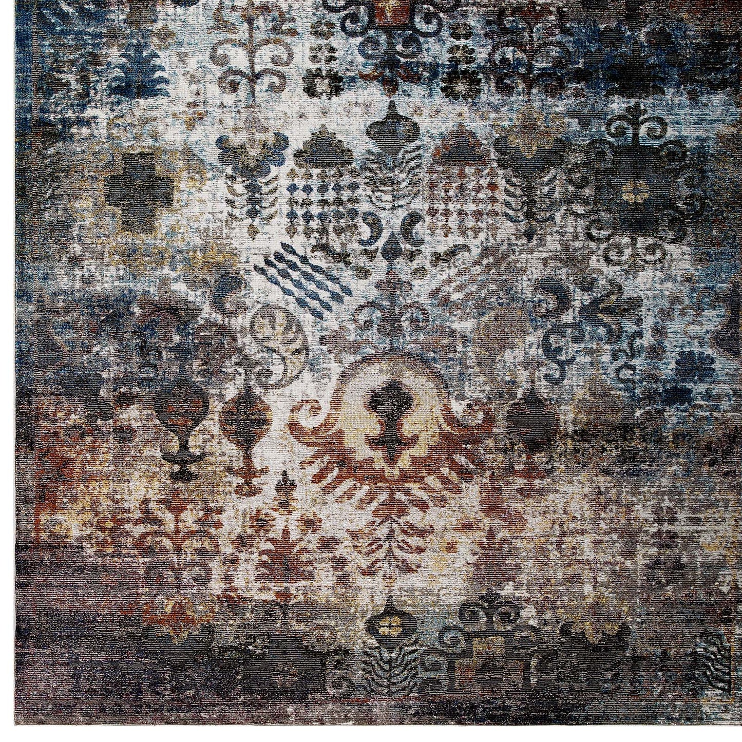 Modway Success Tahira Transitional Distressed Vintage Floral Moroccan Trellis 4x6 Area Rug - R-1159-46 | Rugs | Modishstore - 2