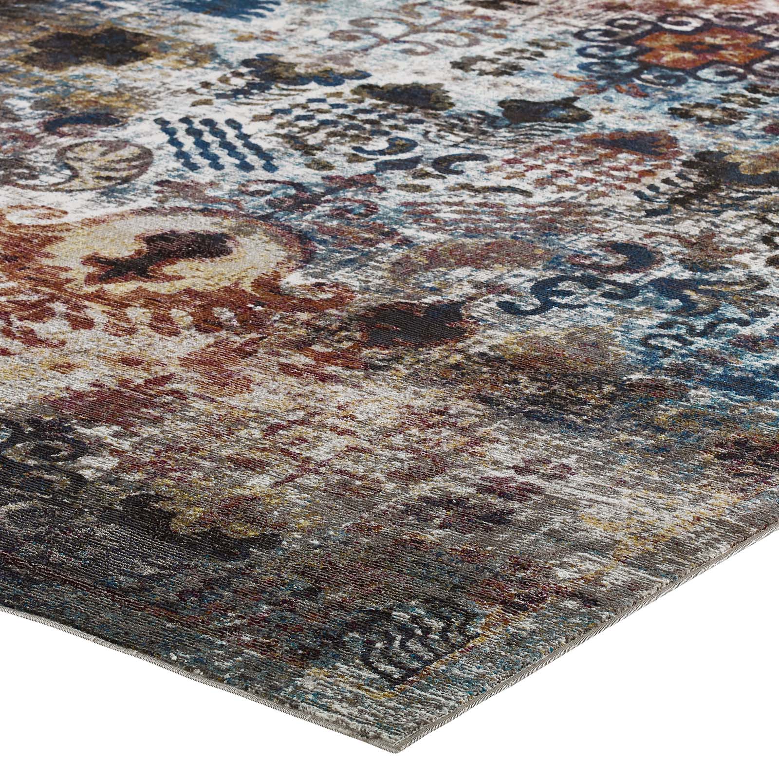 Modway Success Tahira Transitional Distressed Vintage Floral Moroccan Trellis 4x6 Area Rug - R-1159-46 | Rugs | Modishstore - 3