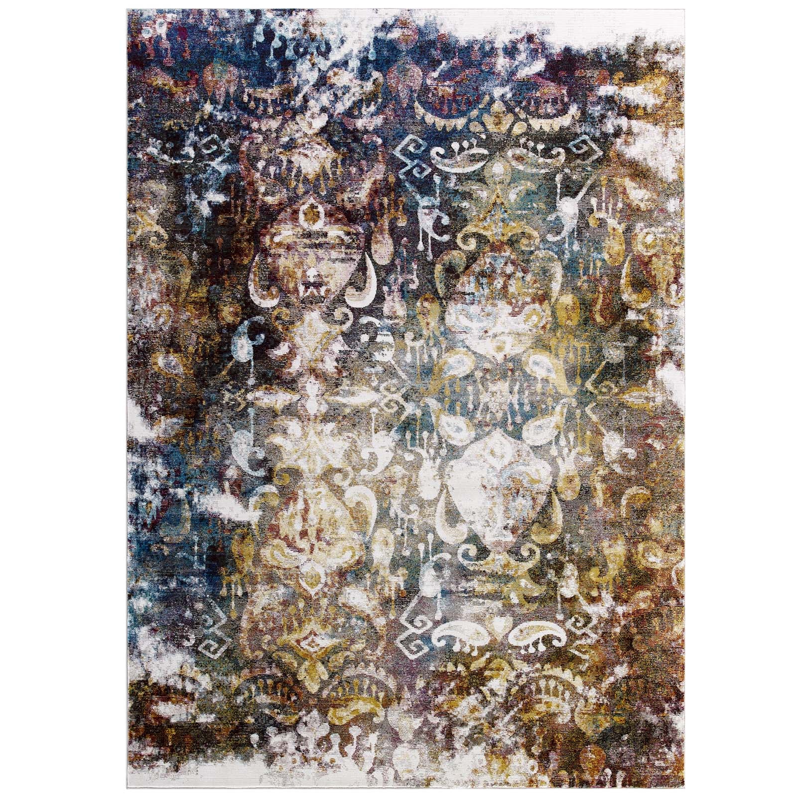 Modway Success Jayla Transitional Distressed Vintage Floral Moroccan Trellis 4x6 Area Rug - R-1160-46 | Rugs | Modishstore - 1