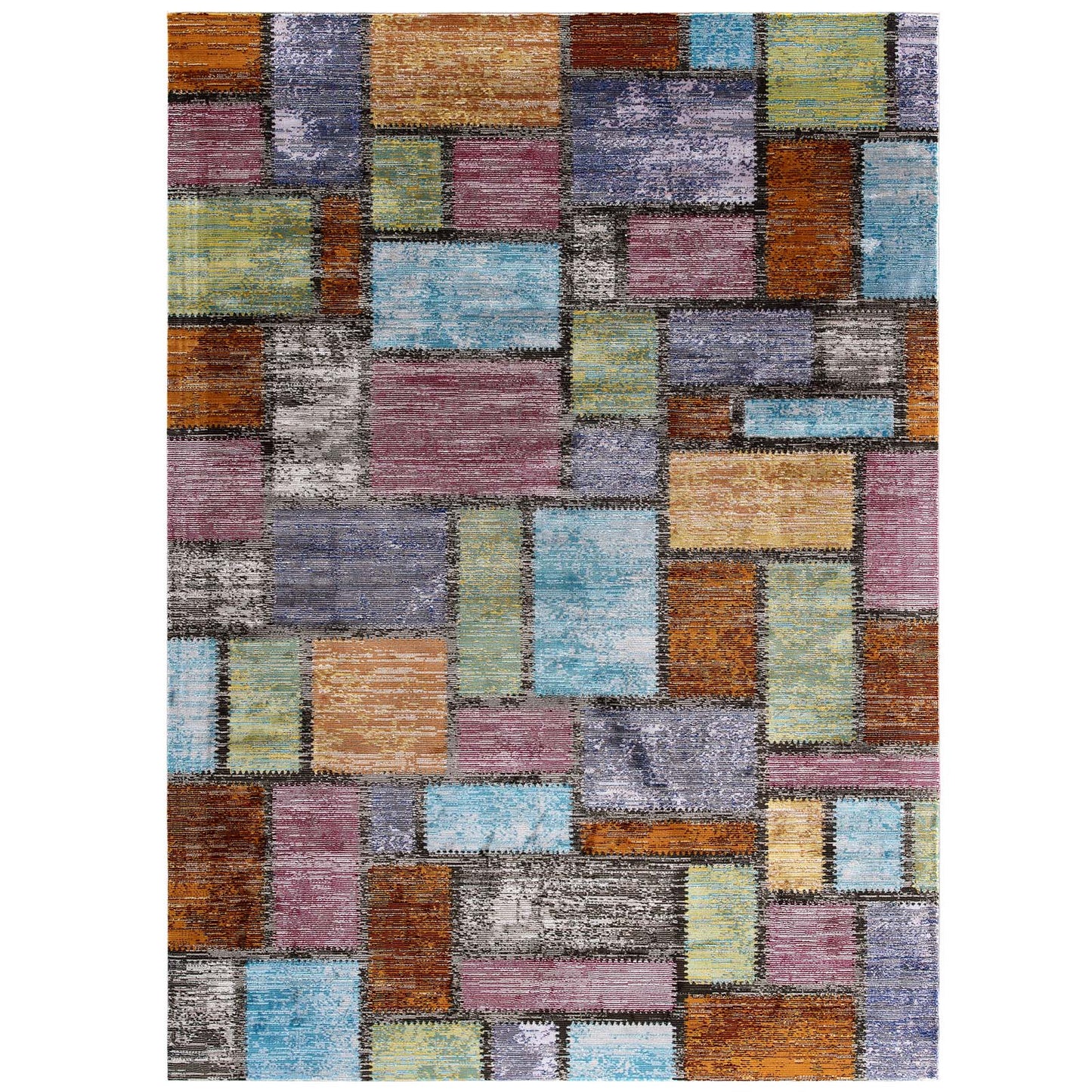 Modway Success Nyssa Abstract Geometric Mosaic 5x8 Area Rug - R-1162-58 | Rugs | Modishstore - 1