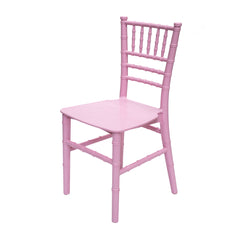 Set Of 4 Stackable Pink Polypropylene Chiavari Kid Chair-Pink By CSP