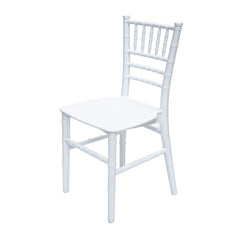 Set Of 4 Stackable White Polypropylene Chiavari Kid Chair-White By CSP