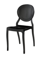 Set Of 4 Commerical Seating Products Rpp Blk Emma Armless Black Chairs By CSP