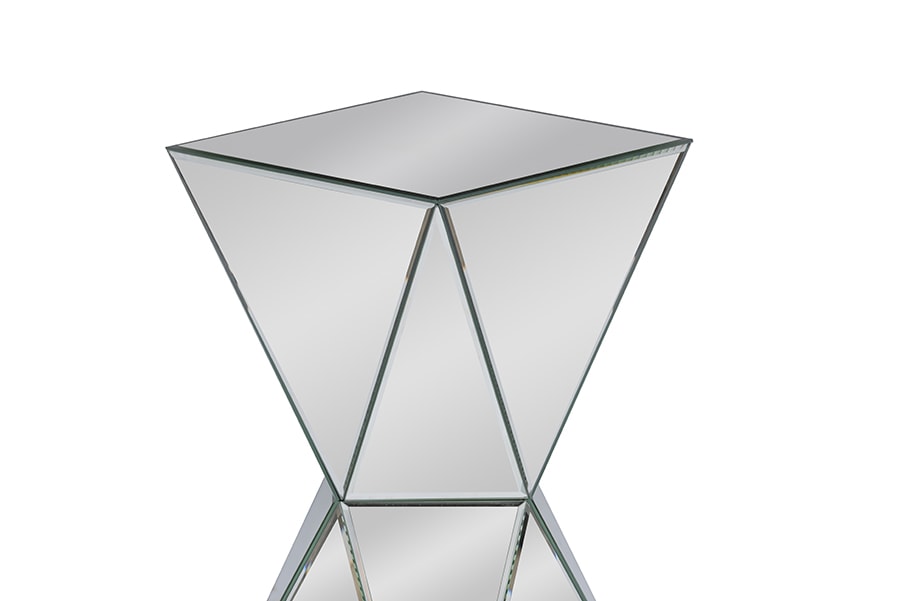 Baxton Studio Rebecca Contemporary Multi Faceted Mirrored Side