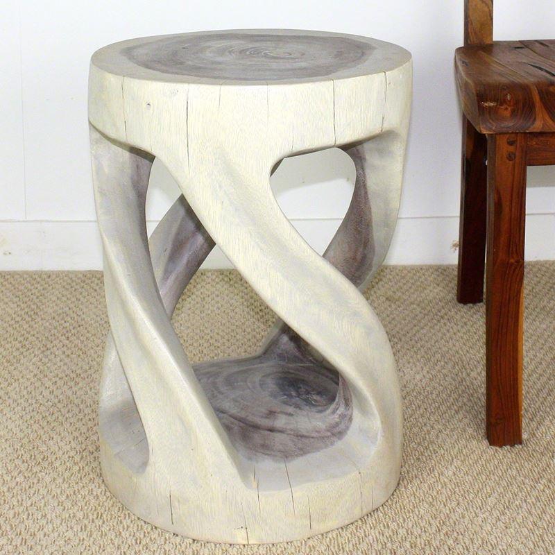 Haussmann Round Wild Twisted Vine 14" Dia - Agate Grey | Stools & Benches | Modishstore-3