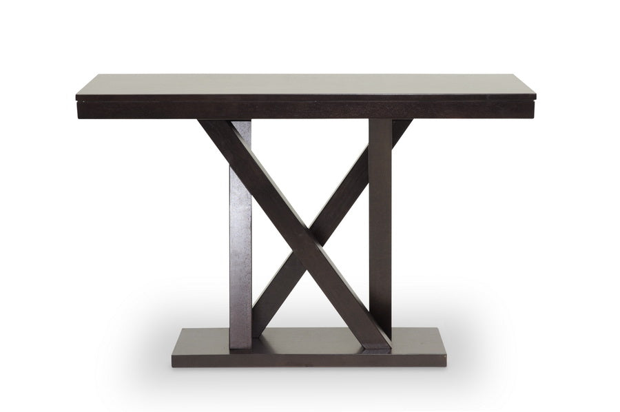 baxton studio everdon dark brown modern sofa table | Modish Furniture Store-2