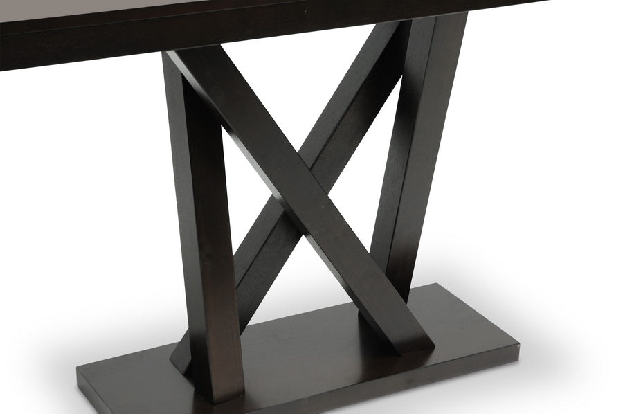 baxton studio everdon dark brown modern sofa table | Modish Furniture Store-3