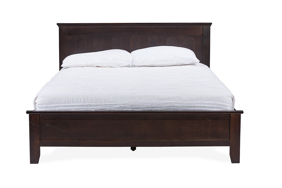 baxton studio spuma cappuccino wood contemporary twin size bed | Modish Furniture Store-3