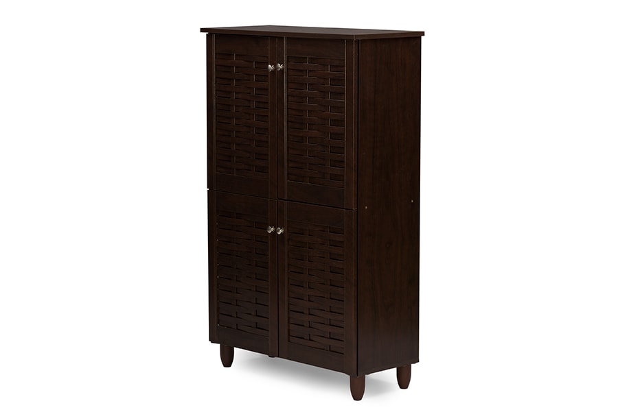 Baxton Studio Fernanda Modern and Contemporary 4 Door Oak Brown