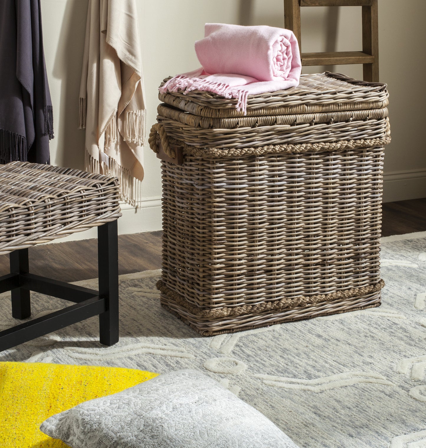 Safavieh Sora Wicker Accent Table | Accent Tables | Modishstore - 1