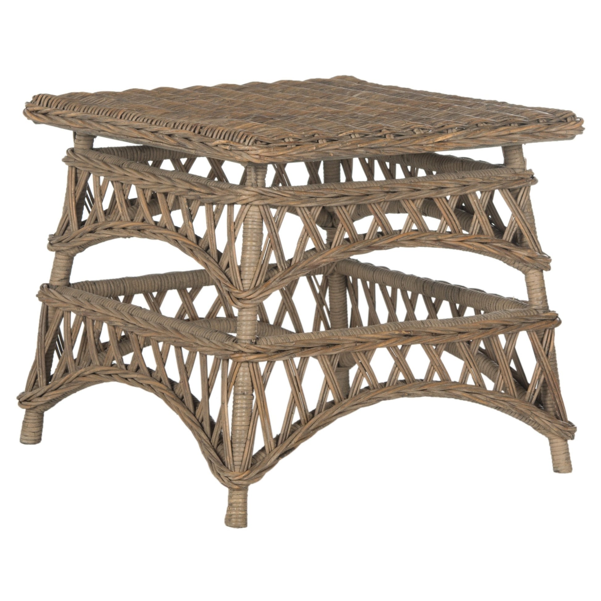 Safavieh Sora Wicker Accent Table | Accent Tables | Modishstore - 3