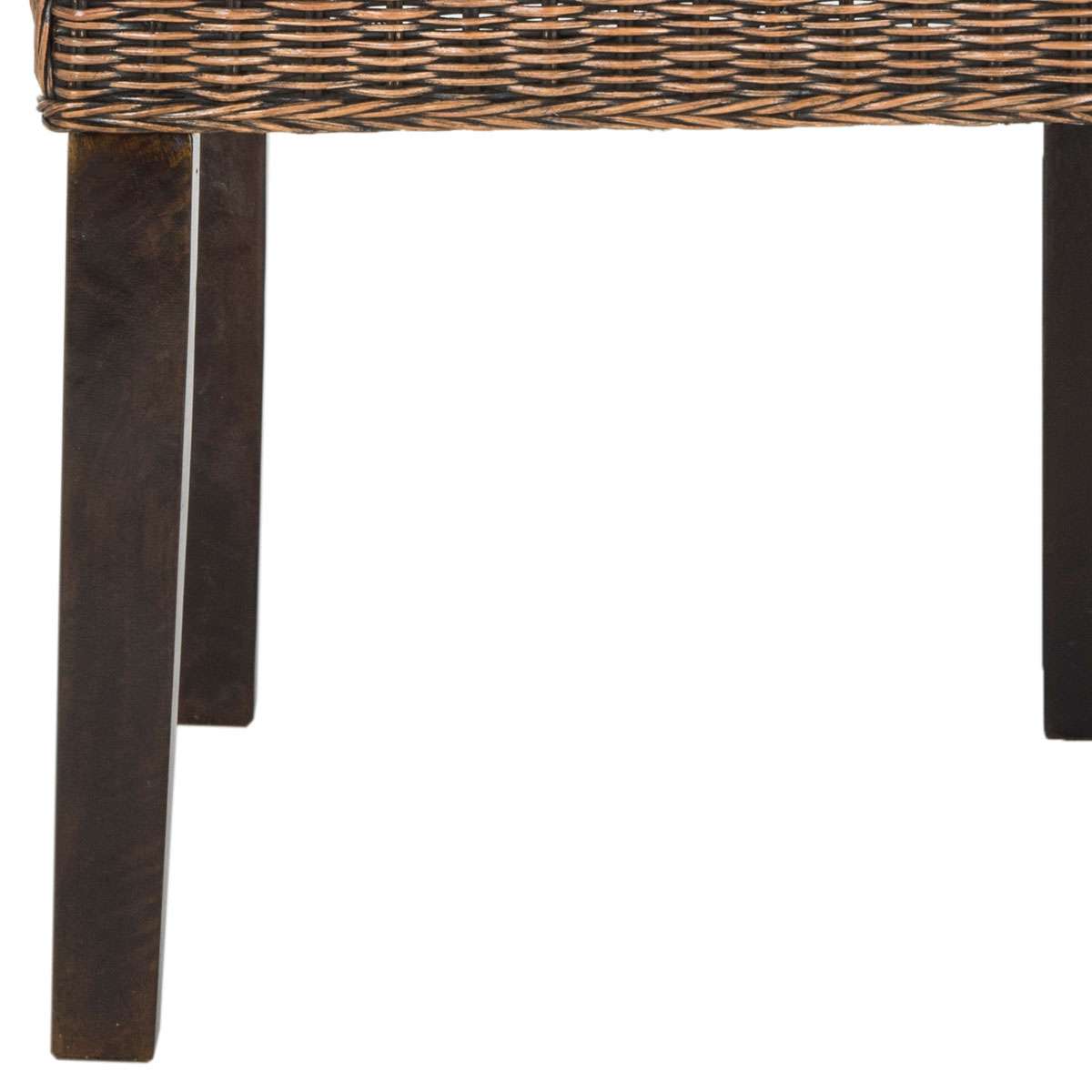 Safavieh Odette 19''H Wicker Dining Chair Set Of 2 - Brown | Dining Chairs | Modishstore - 3