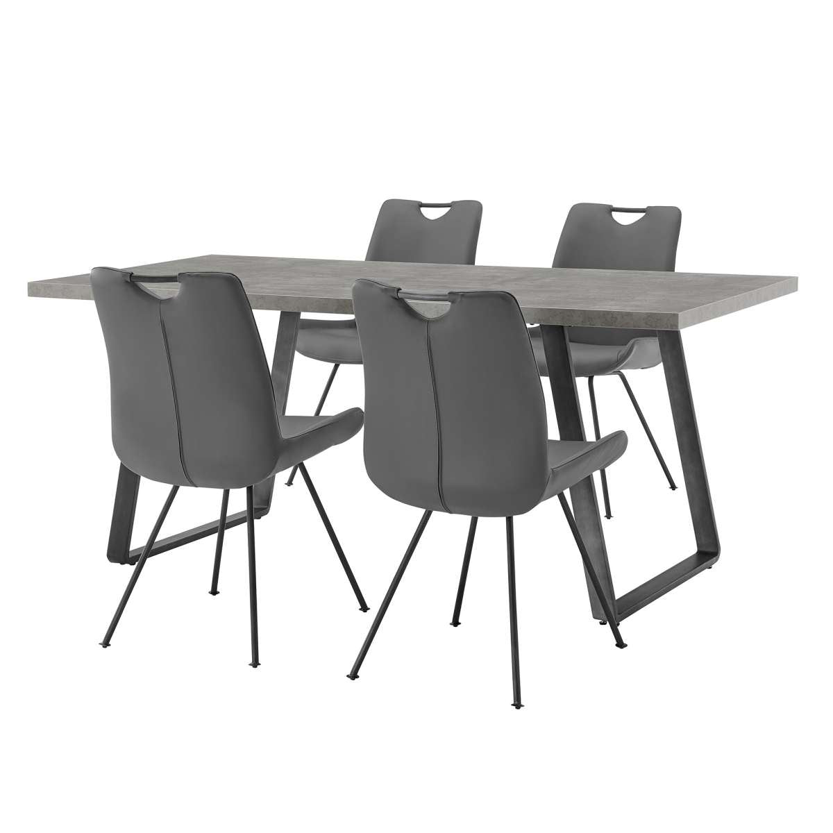 Coronado 5 Piece Gray Rectangular Dining Set By Armen Living | Dining Sets | Modishstore - 2