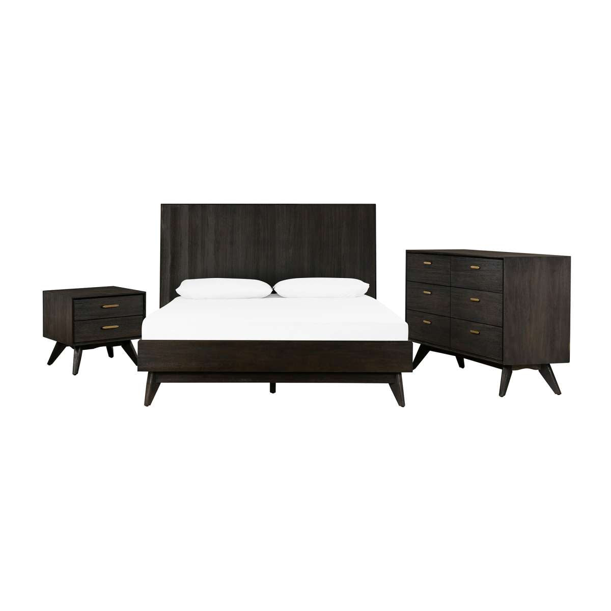 Baly 4 Piece Acacia King Loft Bedroom Set with Dresser and Nightstands By Armen Living | Bedroom Sets | Modishstore - 2