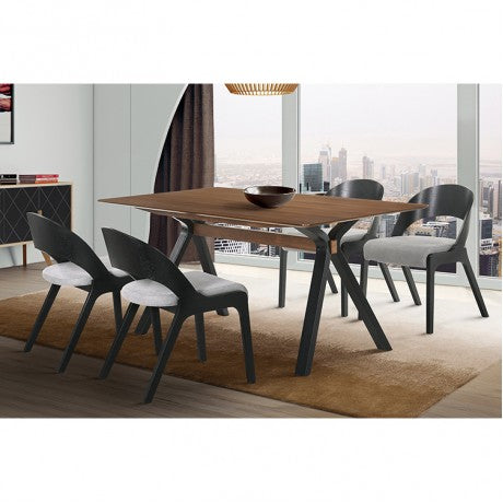 Laredo and Polly 5 Piece Black Rectangular Dining Set By Armen Living | Dining Sets | Modishstore