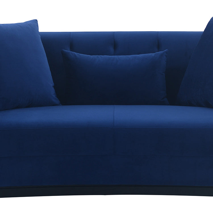 Melange 3 Piece Blue Velvet Living Room Seating Set By Armen Living | Sofas |  Modishstore  - 7